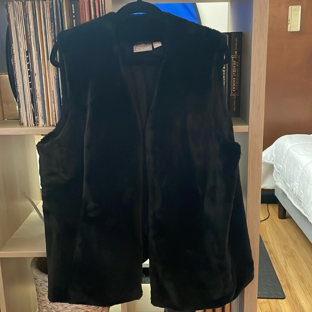 Chicos Vintage‎ Faux Black Vest
